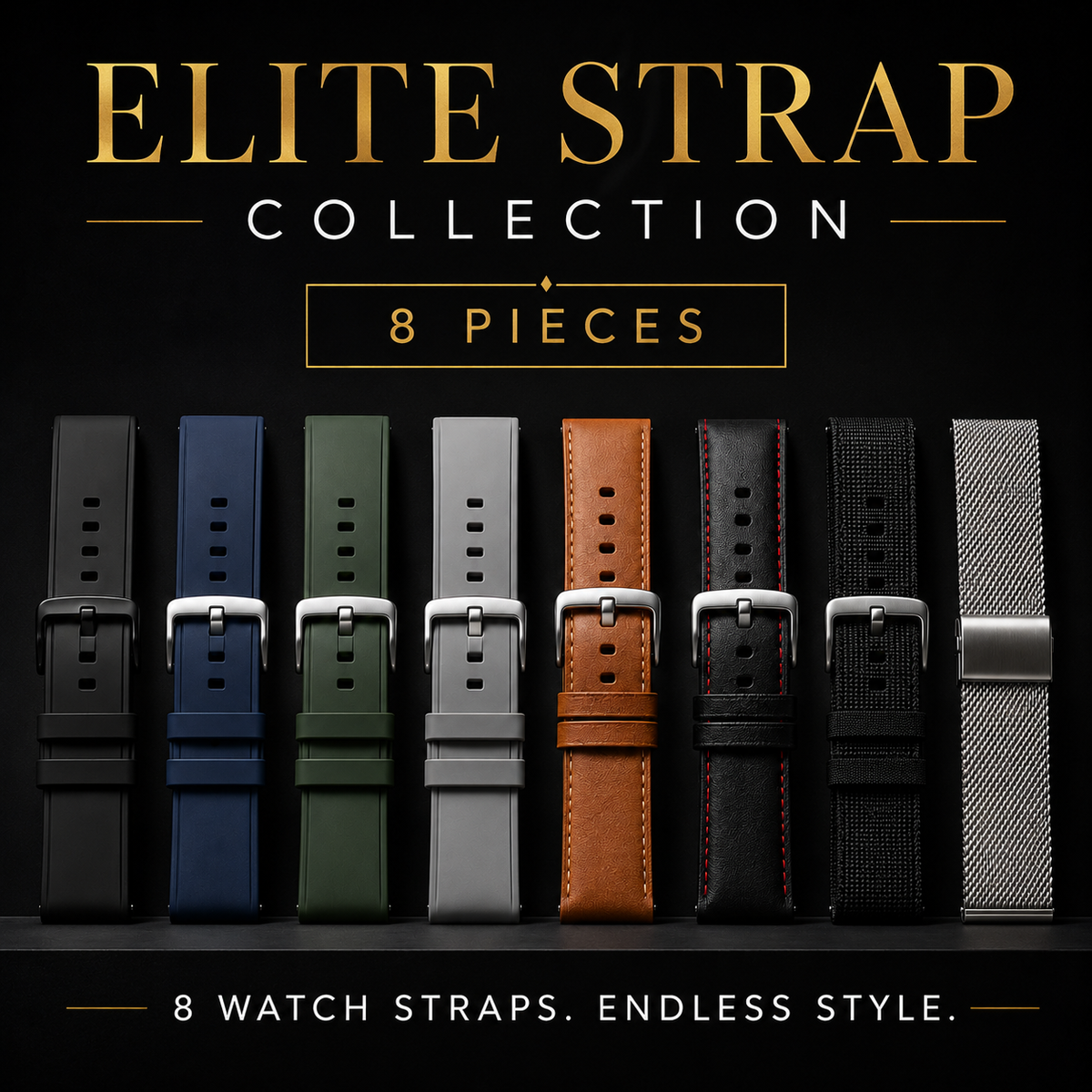 Elite Strap Collection — 8 Pieces